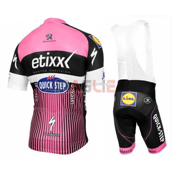 Maglia Quick Step manica corta 2016 rosa e nero